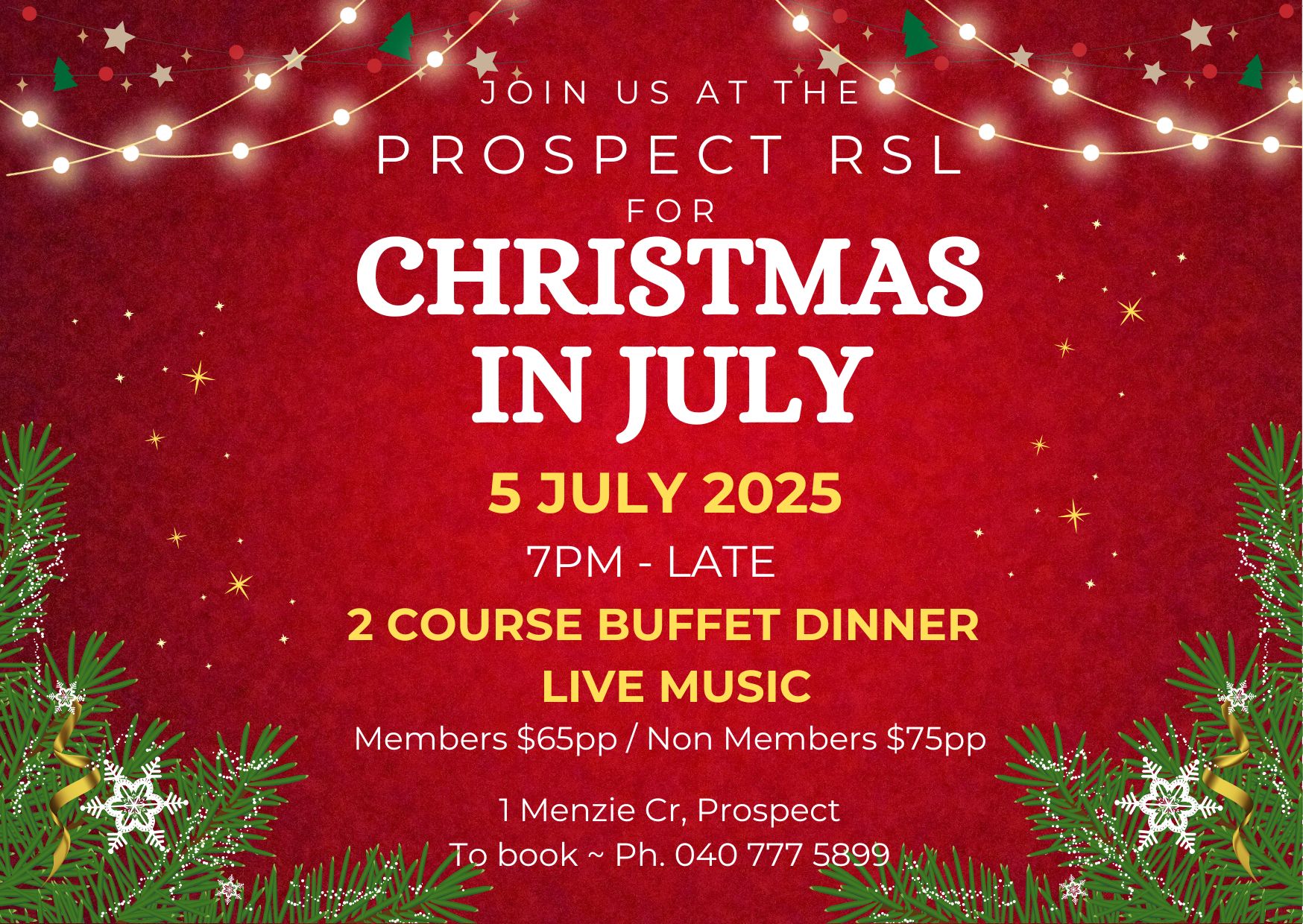 Christmas in July at Prospect RSL
